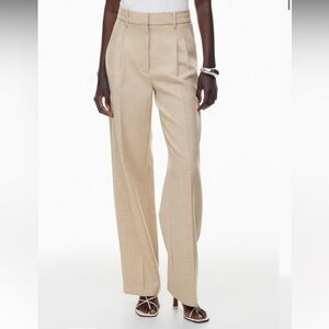 Aritzia Effortless Pants in Heather Oat Beige